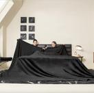 Cobertor King de grandes dimensões COOVA 305x305 cm Soft Cozy Black