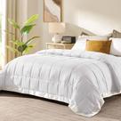 Cobertor king size de luxo com acabamento acetinado em marfim Cobertor king size de luxo com acabamento acetinado em marfim
