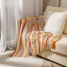 Cobertor KLEVERISE Bohemian Boho tricotado Tassel Orange