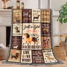 Cobertor Knerova Dachshund 150x125cm ultra macio para mulheres