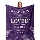 Cobertor Linxher Love Hug roxo 150x125cm de microfibra