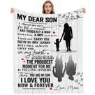 Cobertor Lpmisake Love Son Letters impresso em flanela 150x125cm