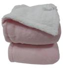 Cobertor Luxo Bebê Menina Dupla Face Sherpa / Fleece Inverno