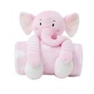Cobertor Manta Bebê c/ Pelucia Antialergico Elefantinho Rosa