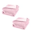 Cobertor Manta Bebê Kit 2pçs Bebê Wave Berço Rosa