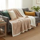 Cobertor Manta Casal 2,10 X 1,90 Cm Jacquard Com sherpa