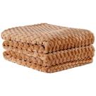 Cobertor Manta Confy Ultrasoft Flannel Queen 2,40m X 2,20m Texturizado 01 Peça - Caramelo