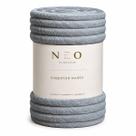 Cobertor Manta Neo Mares Camesa Cama Casal Relevo Canelado Ondulado Microfibra 100% Poliéster Cor:Cinza 3594