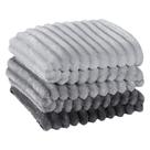 Cobertor Manta Tuffy Ultrasoft Flannel Queen 2,40m X 2,20m Degradê 01 Peça - Grafito Cinza