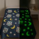 Cobertor Mantinha Brilha no Escuro Solteiro Avulsa 2,00 x 1,80 Estampada Antialergico Manta Toque Pelucia Macio Hipoalergênico Infantil Menino Menina