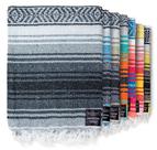 Cobertor mexicano Benevolence LA Serape 127x178 cm cinza