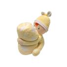 Cobertor Microfibra 75x75 Cm Bichinho De PelÚcia Fofo Boneca Franjinha Amarelo