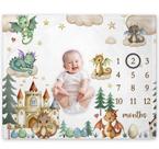 Cobertor Milestone mensal Yuzioey Boy Dragon 50x40cm