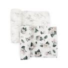 Cobertor Muslin Swaddle, pacote com 2 unidades, algodão orgânico Little Unicorn