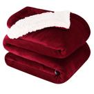 Cobertor NANPIPER Warm Sherpa Fleece King Size vermelho vinho
