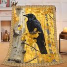 Cobertor Neximag Crow Fleece Flannel 125x100cm para todas as idades Cobertor Neximag Crow Fleece Flannel 125x100cm para todas as idades