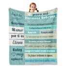 Cobertor NEXVSGL, sobrinha, presente em espanhol, flanela de 50x60cm