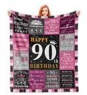 Cobertor Noxkioy, presente de 90º aniversário para mulher de 90 anos, 150x125cm