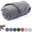Cobertor para cães ou gatos ou cobertor para animais de estimação, cobertores felpudos e quentes para cachorros, cães ou gatinhos pequenos, médios, grandes, gatos, mantas de lã de pelúcia para cama, sofá, sofá, viagem (M/32" x 40", cinza)