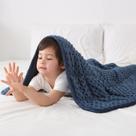Cobertor pesado Huloo Sleep Kids Twin 2,27 kg (36 48 cm) azul marinho