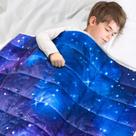 Cobertor pesado Solfres 3,18 kg 105 x 152 cm 7 libras Ultra Soft Stars