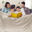 Cobertor PHF King 305x305cm 100% Algodão Trama Waffle Claro