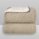 Cobertor Plush com Sherpa Dots Bege - Laço Bebê
