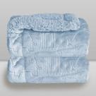 Cobertor Plush com Sherpa Ferrete Azul Bebê - Laço Bebê