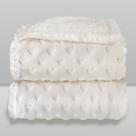 Cobertor Plush com Sherpa Hearts Branco - Laço Bebê