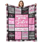 Cobertor PVDSAVE Sister, presente de aniversário para irmã 50x60cm
