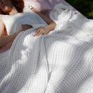 Cobertor Queen Bedsure em Algodão Waffle - Branco - Toque Fresco