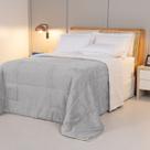 Cobertor QUEEN dupla face sherpa manta fleece matelasse