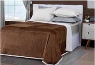 Cobertor Queen Flannel Liso Com Sherpa 2,30x2,40m