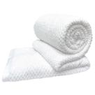 Cobertor Queen Popcorn Manta Flannel Extra Macia - Branco - 100% Poliéster