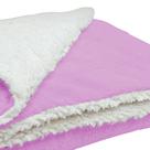 Cobertor Quentinho de Bebe Macio Nenem Sherpa com Manta Rosa