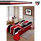 Cobertor Raschel 150x220cm Solteiro São Paulo FC Vermelho Jolitex