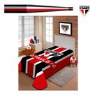 Cobertor Raschel Plus Solteiro 150x220cm São Paulo FC Vermelho Jolitex