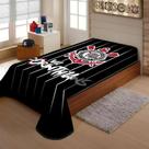 Cobertor Raschel Plus Solteiro Corinthians 1,50m x 2,20m Jolitex