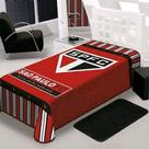 Cobertor Raschel Standium Solteiro São Paulo Vermelho Jolitex