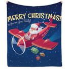 Cobertor SANMU Soft Creative Printing Papai Noel Airplane