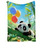 Cobertor SANMUU com estampa de flanela macia digital, balão de bambu panda Cobertor SANMUU com estampa de flanela macia digital, balão de bambu panda