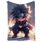 Cobertor SANMUU, flanela macia, estampa de infância Naruto ninja