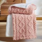 Cobertor Sherpa Bedsure para Sofá - 130x150cm - Rosa