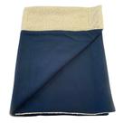 Cobertor Sherpa de Bebê Luxo Azul Marinho