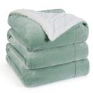 Cobertor Sherpa Fleece Bedsure King Size (270x230cm) - Verde Sálvia