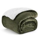 Cobertor Sherpa Fleece Bedsure Twin Size - Verde Oliva