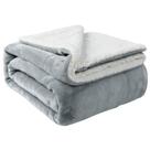 Cobertor Sherpa NANPIPER Twin Size 150x200cm cinza claro