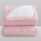 Cobertor Sherpam Fio Rosa Bebê - Laço Bebê