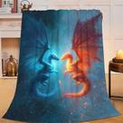 Cobertor Snapjet Dragon Plush Fluffy Fuzzy Fleece 100x125cm
