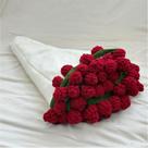 Cobertor SoffMois, buquê de flores de crochê, rosa, feito à mão, 80 cm